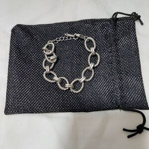 *NEW* 18K SILVER WHITE GOLD CHAIN BRACELET